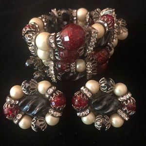 Vintage Hobé Bracelet and Earring Set